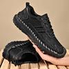 Spring large size soft-soled British style retro casual leather shoes