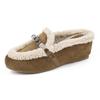 Cozy Ladylike Furry Slipper Mules with Metal Buckle & Hidden Heel - 2025 Autumn/Winter