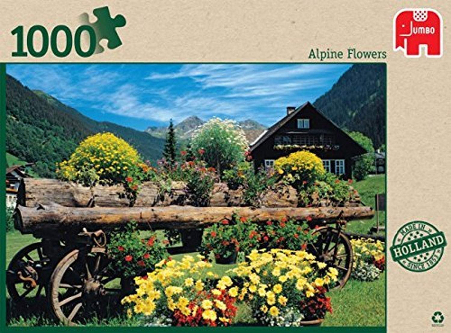 

Jumbo 1000 Piece Jigsaw Puzzle Alpine Flowers 18335