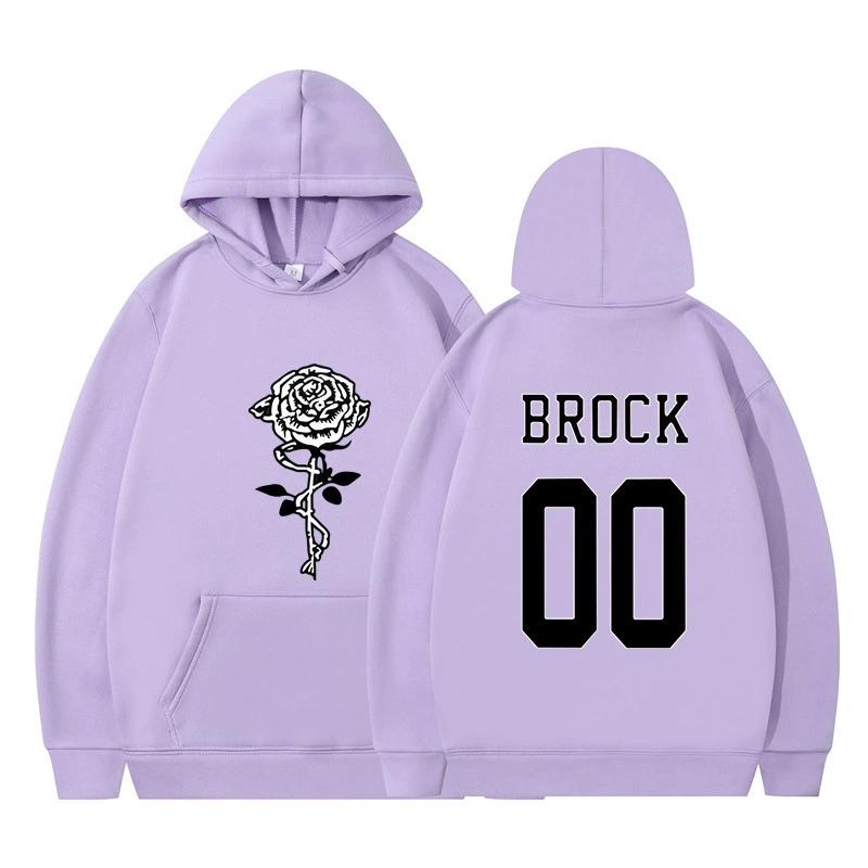 Men Women's Fleece Hooded BROCK Printed Spring Autumn Pullover Sweatshirt Fashion Hoodie Casual Hip Hop New Men Tracksuit Streetwear