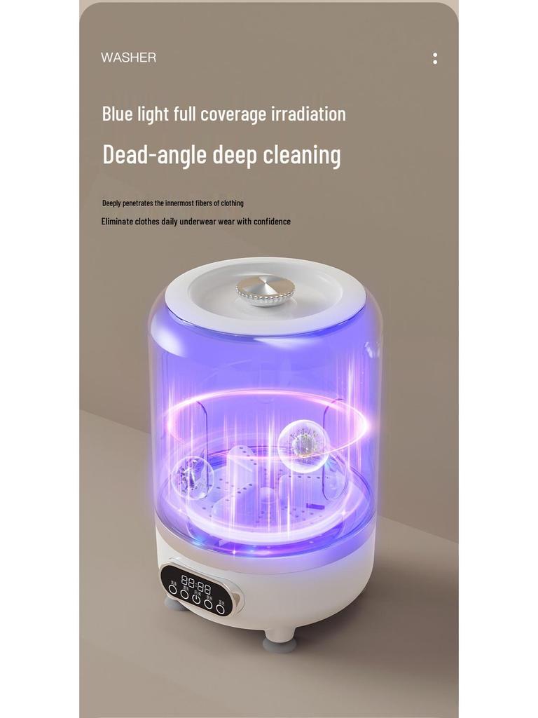 Portable Mini Wireless Washing Machine for Travel and Dorms