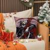 Anime Cool Hot H-Hellsings Pillow Case Anti-dustmite Pillow Invisible zipper silky short plush Sofa cushion cover