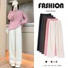 Black narrow wide-leg pants women's spring, autumn and winter velvet high-waisted drape straight casual small corduroy pants