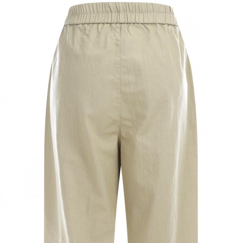 Shop   Women Daily Stretch Cotton Baggy Pants Khaki Wnw Wpt 1297