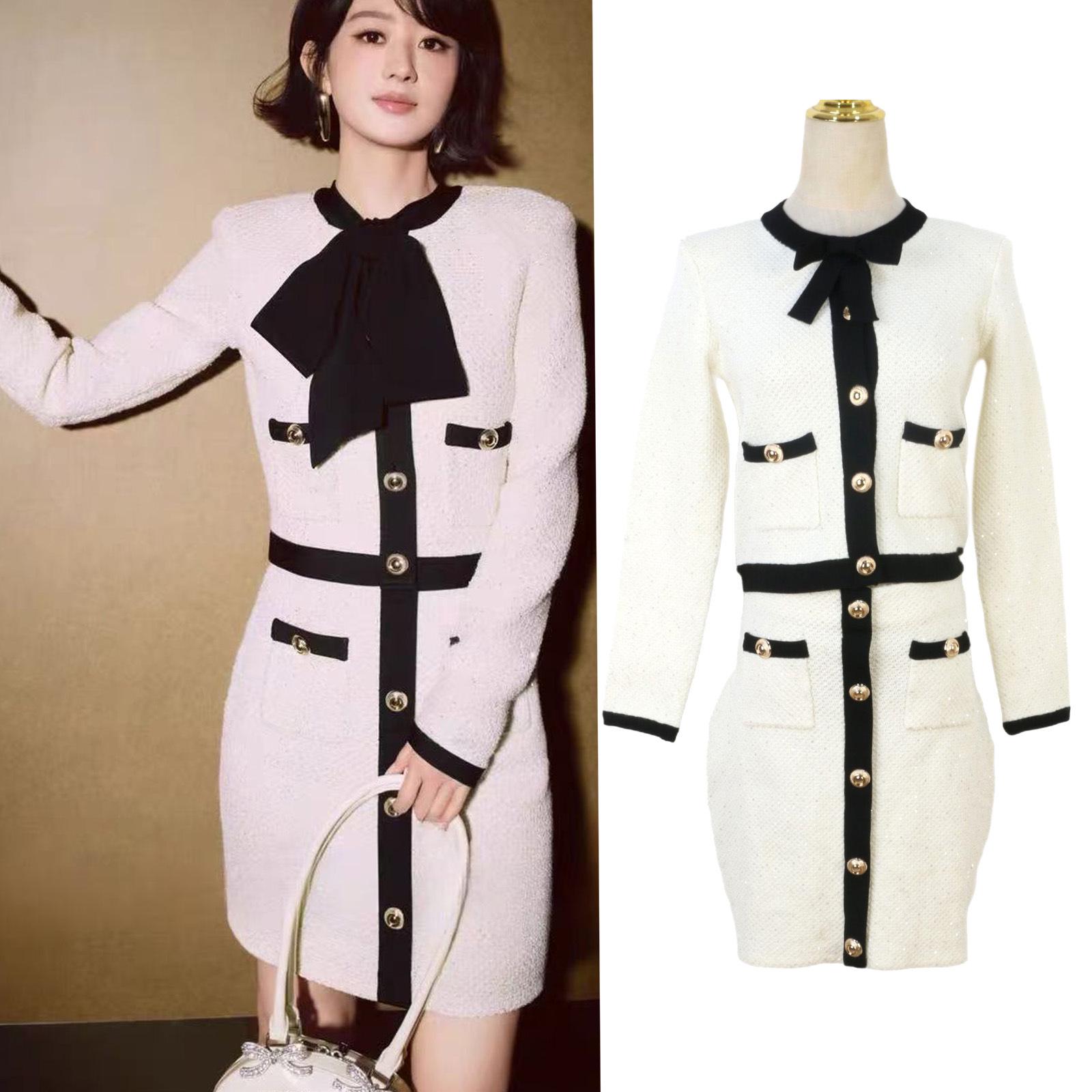 

Zhao Liying French Socialite Style Elegant Spring/Autumn Dress Skirt for Women L