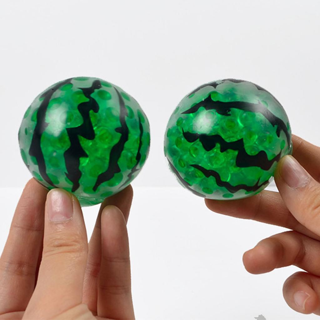 Simulierter Wassermelonen-Perlenball Wasserperlen Belüftungsball Spielzeug für Erwachsene und Kinder zum Drücken, Kneten und Stressabbau