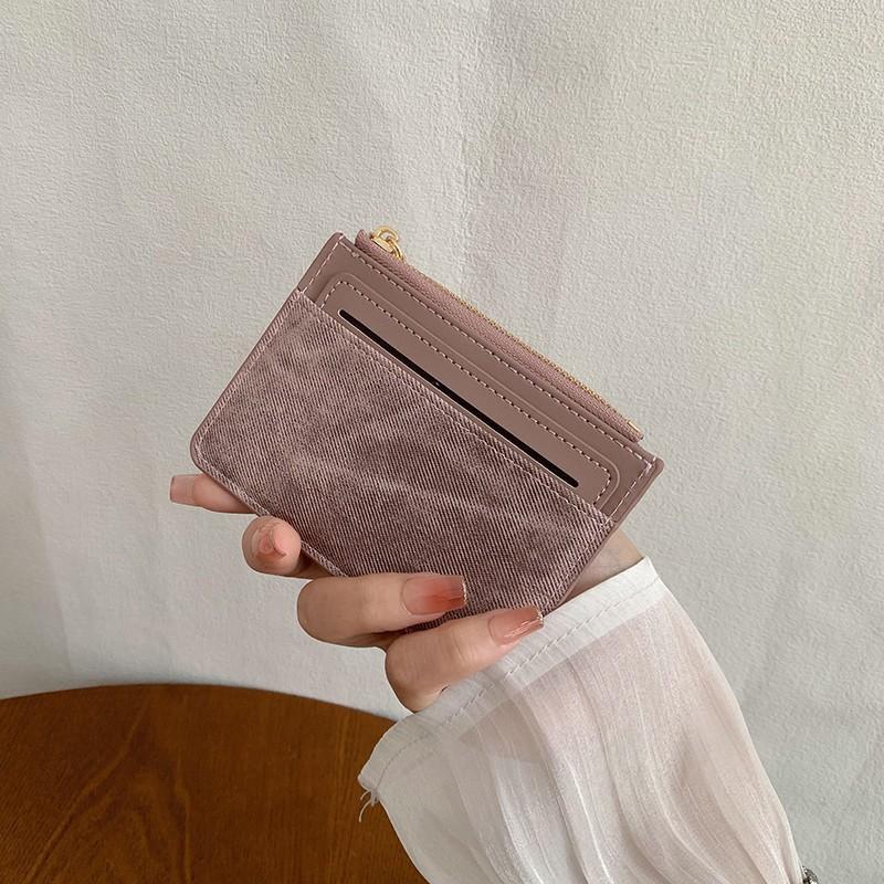 

Женский мини-кошелек из искусственной кожи, портативный кошелек на молнии для карт, кошелек для ID и кредитных карт, кошелек-брелок, тонкая монетница 2025