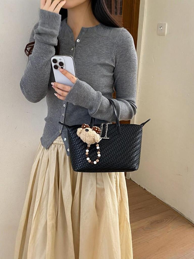 Woven Women's Tote Bag: Versatile 2026 Fashion Handbag with Large Capacity, Single Shoulder, and Crossbody Options