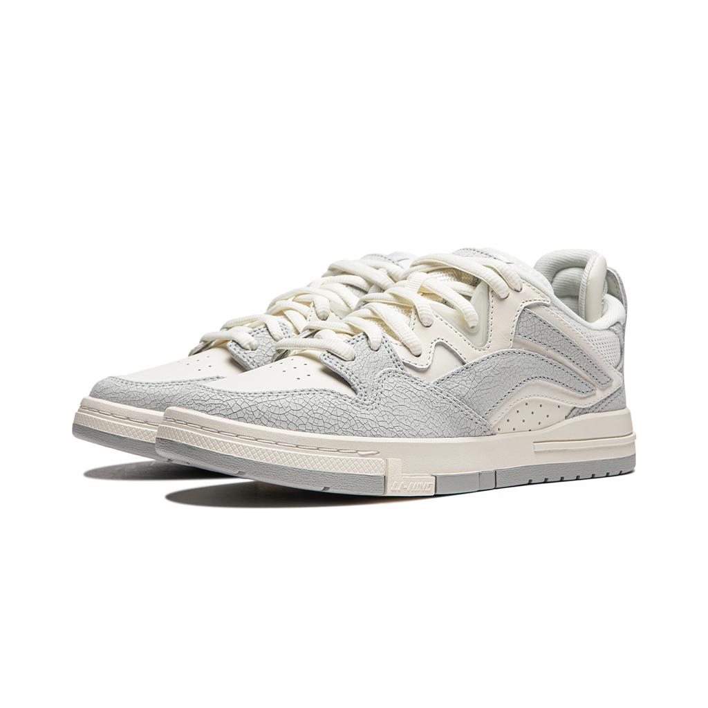 Li Ning We Wo Pro Versatile Retro Non-Slip Shock Absorbing Durable Support Skate Shoes Women Skate Shoes Gray AECU020-1
