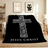 Christian Art Flannel Blanket Throw Blanket Soft Warm Sofa Bed Camping home Decor Unique Christmas Gift C926135