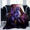 VIKAMA Fantasy Purple Dragon Library Cover Blanket Unique Graffiti Design Living Room Sofa Bedroom Decorative Cover Blanket