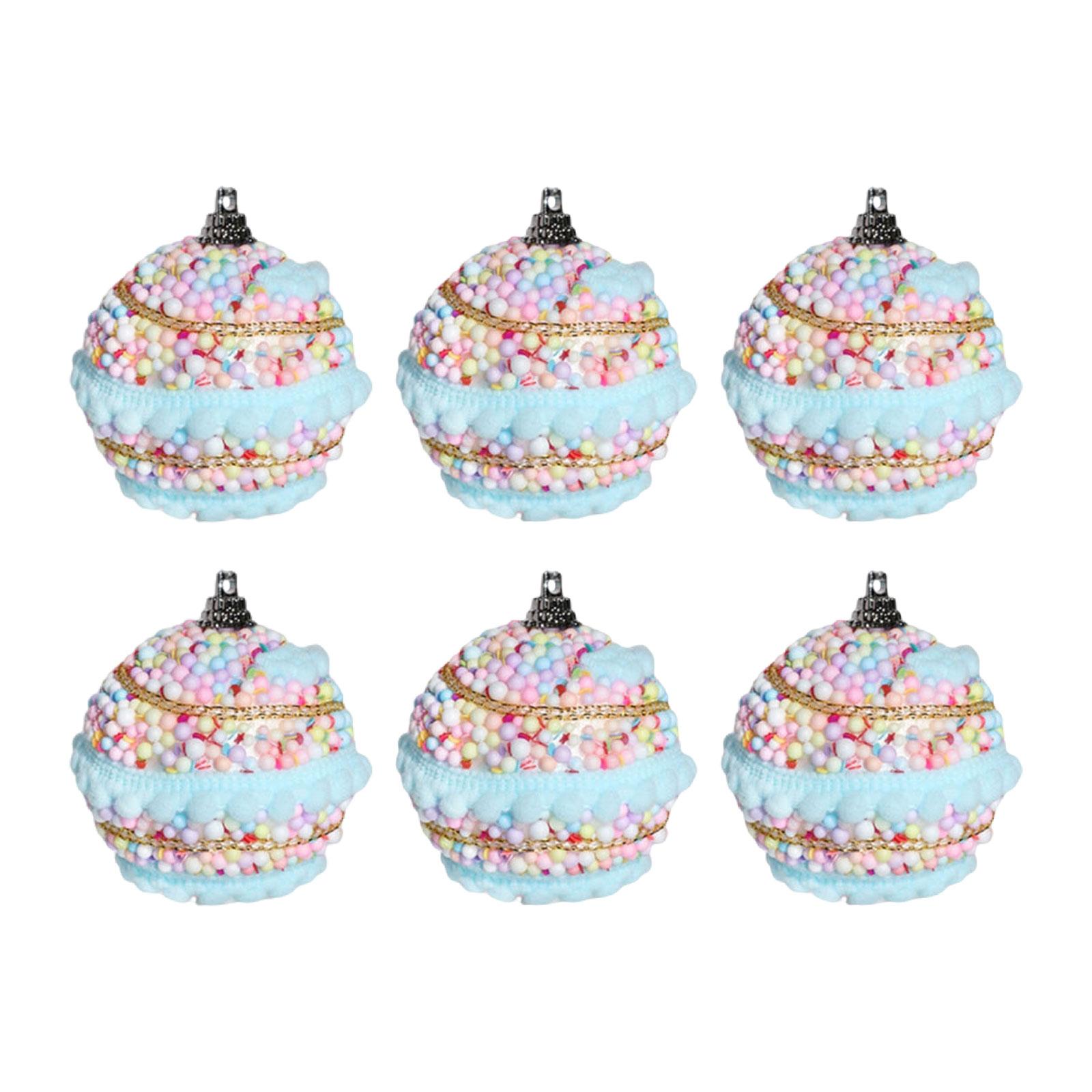 

6x Christmas Balls Ornaments Set Christmas Tree Hanging Decorations Reusable Sturdy Pendants for Indoor Holiday New Year Mall