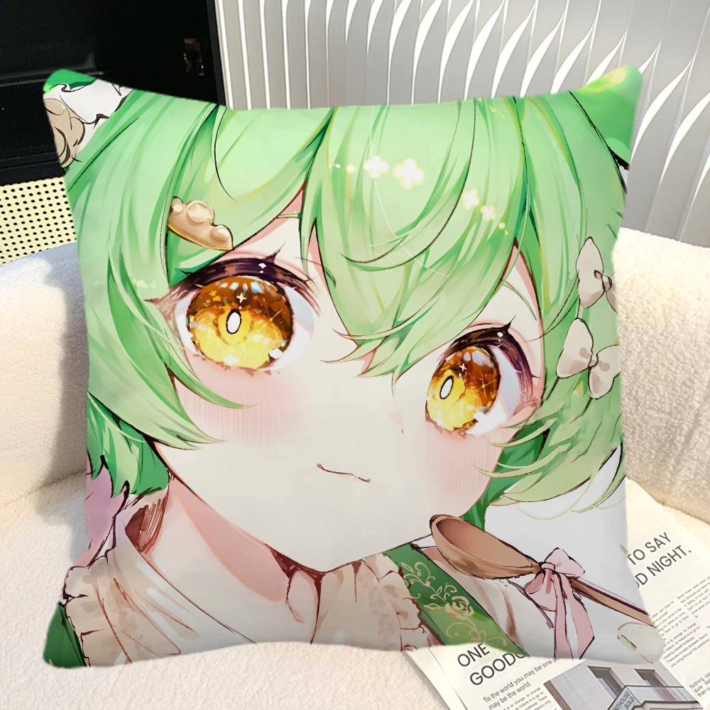 Anime Zundamon Pillow Case Square Pillow Bedroom Sofa Leisure Comfort Cushion Car Home Decoration