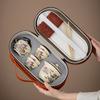 Retro Chinese Black Pine Plum Blossom Hand-held Pot Travel Express One Pot Four Cups Tea Set Company Gifts Can Be
