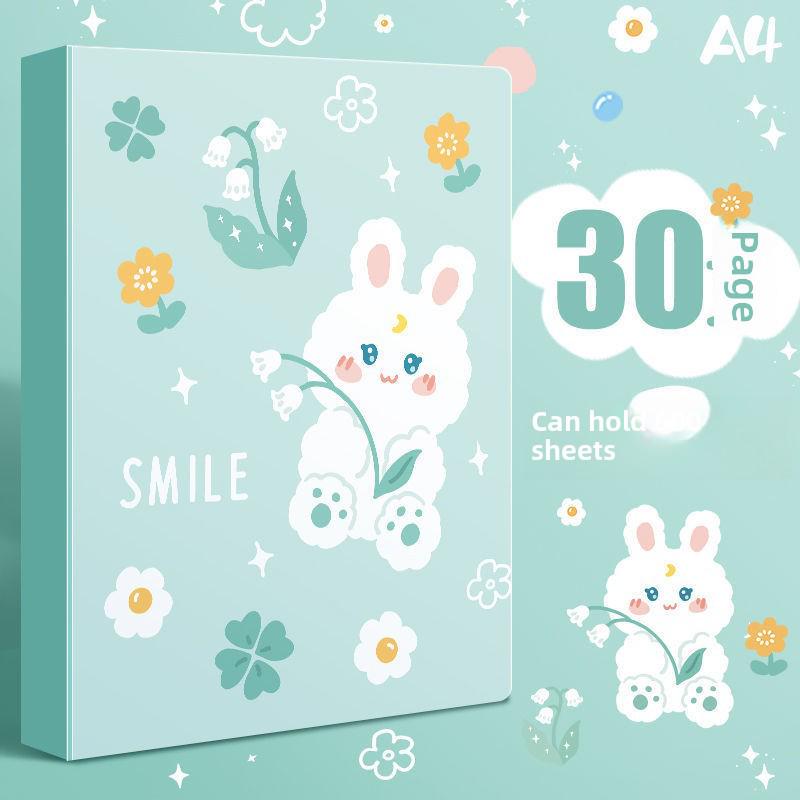 Spanish Bi Rabbit A4 Cartoon 80-Page Student & Office File Folder