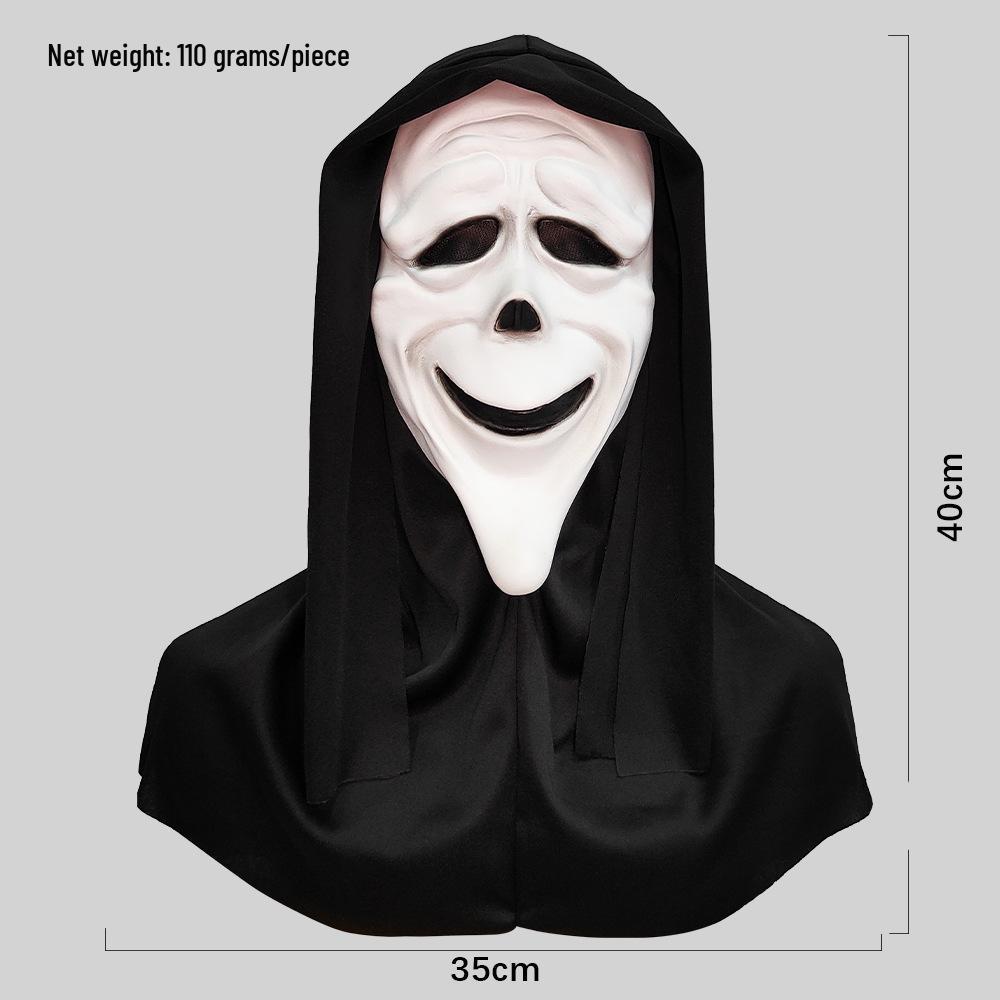 Маскарадная маска «Лицо призрака» для Хэллоуина, реквизит для вечеринки ужасов
