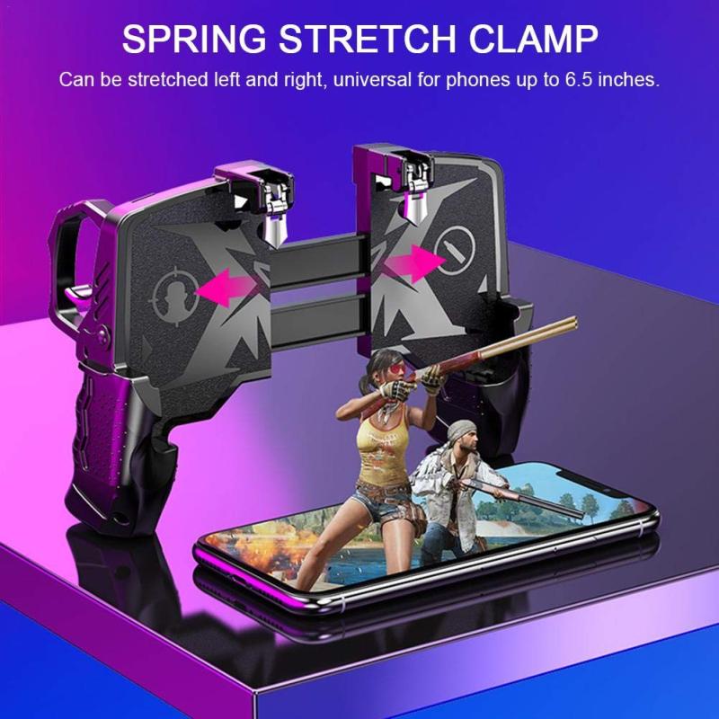 K21 PUGB Hjälp 4 Finger Länkning Spelhandtag Peace Elite Snabbskjutknapp Kontroller för PUBG