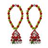 1 Pair Xmas Charm Curtain Tiebacks Wooden Bead Christmas Curtain Ties Beaded Curtain Holdbacks for Drapes Living Room Bedroom Nursery Decor