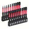 10pcs Impact Hexagon Head Allen Wrench Drill Bit Set Hexagonal Handle S2 Steel Material CNC Machined Tip With Magnetic