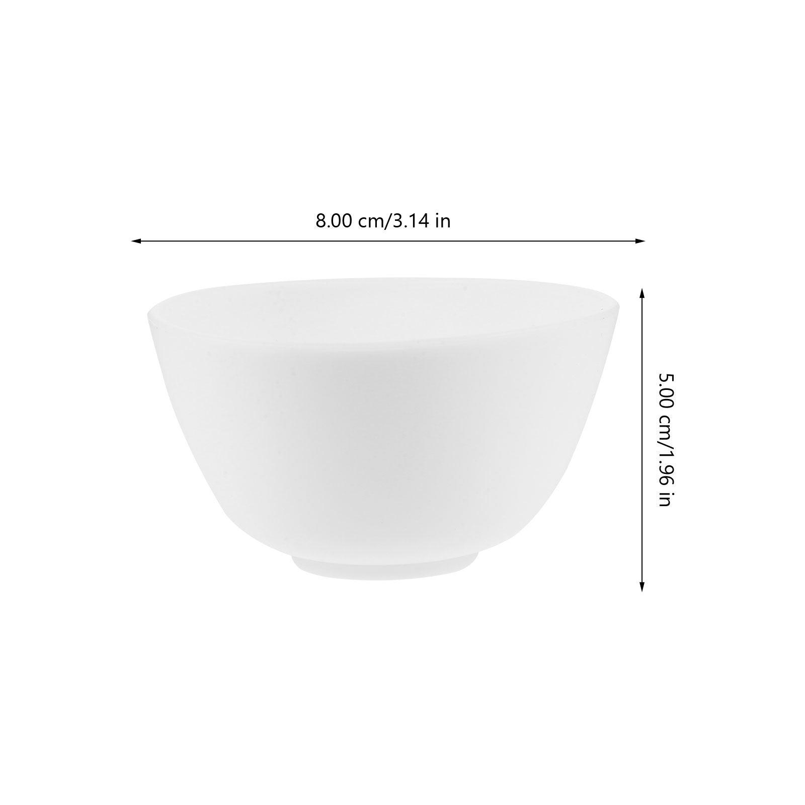 

8x5cm Silicone Bowl Flexible Stable Firm Yet Bendable for Mask Mixing Prep Measuring Sauces Ingredients Odorless белый