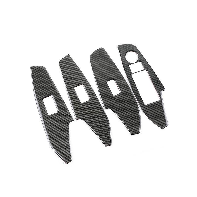 For Mazda 3 Axela 2014 2015 2016 2017 2018  Carbon Fiber Car Interior Door Windows Lift Control Panel Cover Trim Sticker