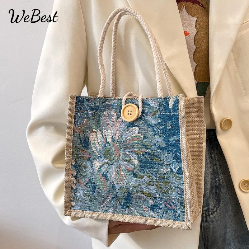

Student Linen Canvas Lunch Tote Bag чорний