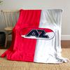 Red and White Design with AZ Logo Patterned Blanket, Flannel, Suitable for All Seasons, Home Decor, Warm and Cozy