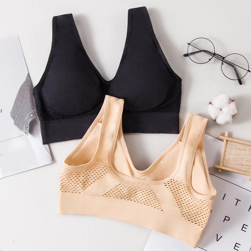 Plus Size Breathable Mesh Sports Bra – Comfortable, Wire-Free, Shaping, Running & Fitness