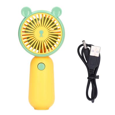 Hand Held Fan Cute Bear Shape USB Rechargeable Portable Battery Operated Ergonomic Handle Mini Fan