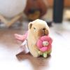 Capybara Pink Plush Keychain Toy With Watermelon Pattern Kid Collectors Doll