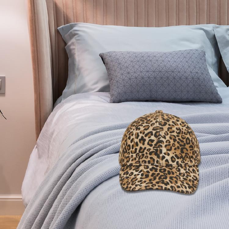 Wide Brim Hat in Kpop Style Caps UV Prevention Dad Cap Sweat Wicking Hot Summer Cooling Hat with Printed Leopard