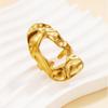 Women's Baroque Style Stainless Steel Geometric Oval Ring