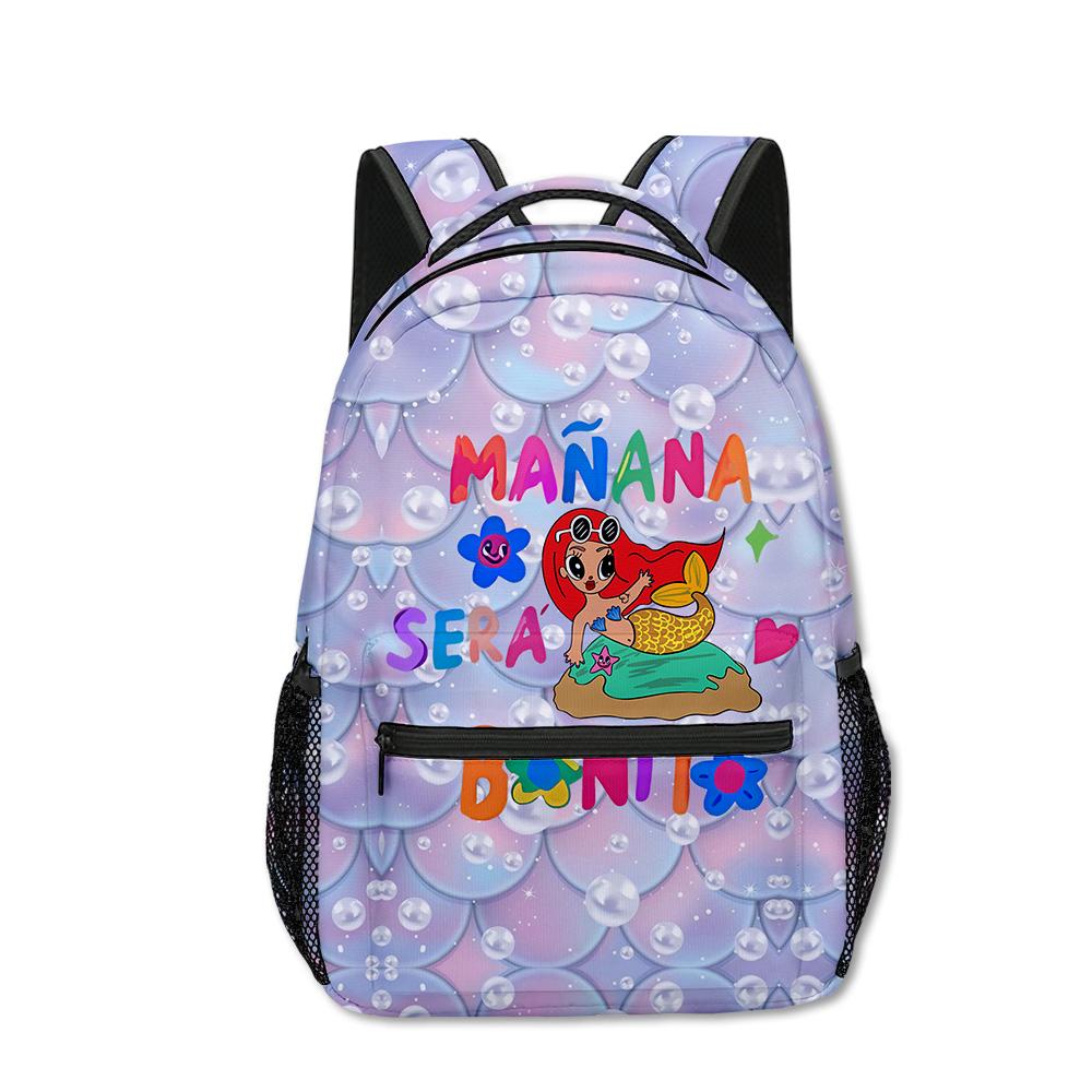 Classic Novelty Manana Sera BonitoI Student Bookbag Notebook Backpacks 3D Print Oxford Waterproof Boys/Girls Travel Backpacks