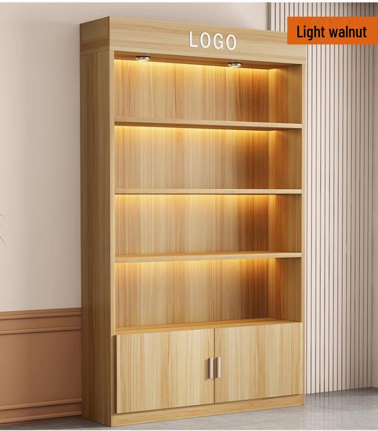 Lockable Glass Display Cabinet for Figurines, Toys, and Cosmetics