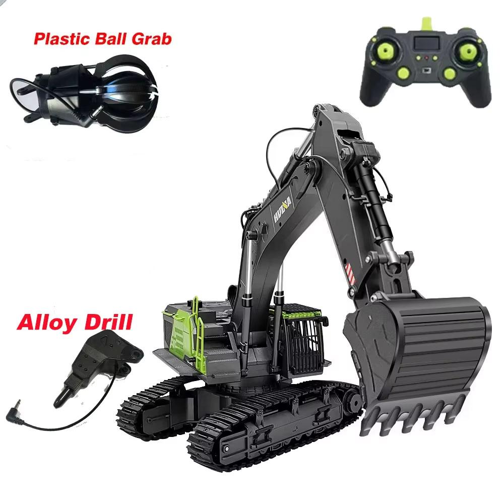 1/14 HUINA 1593 582 RC Excavator Dumper Truck Crawler Alloy Tractor Loader 2.4G Radio Controlled Car Engineering Toy for Boy