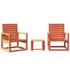 VidaXL Garden Lounge Set 3 Pcs, Patio Seating, Furniture Set, Outdoor Backyard Terrace Furniture, Brown Wax 844646