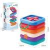 1 Set Smooth Edge Baby Finger Training Toy Fine Motor Training Sensory Hexahedron Toy  Floor Play