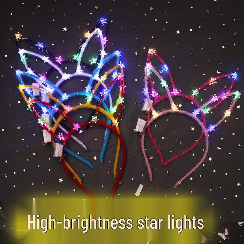 Luminous Feather Rabbit Ears Headband - Graduation Gift