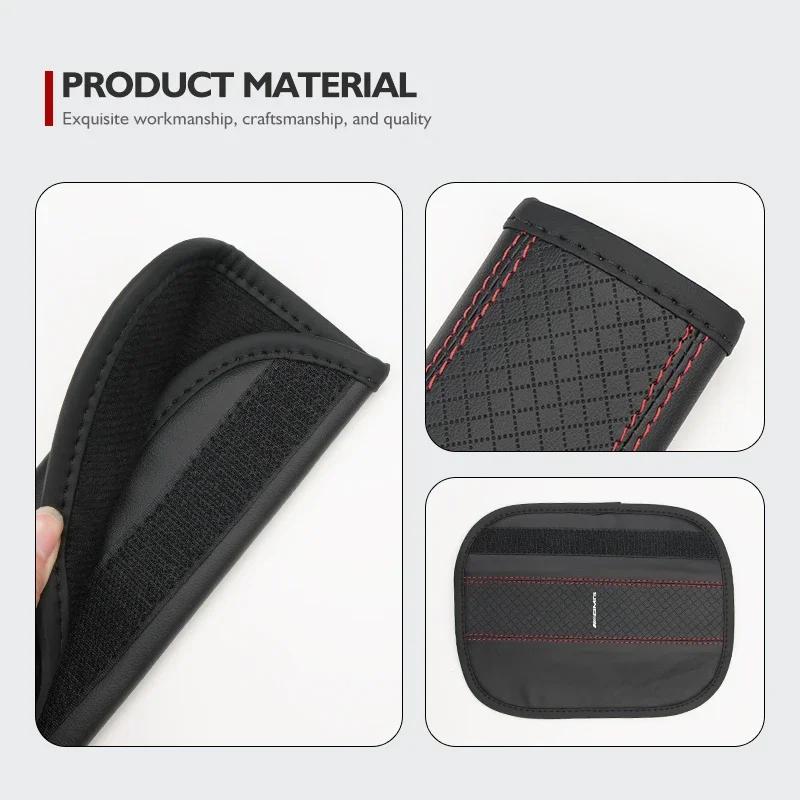 Leather Car Seat Safety Belt Soft Protector Shoulder Strap Pad For Mercedes Benz AMG W202 W212 W213 W220 W221 W222 C180 C200