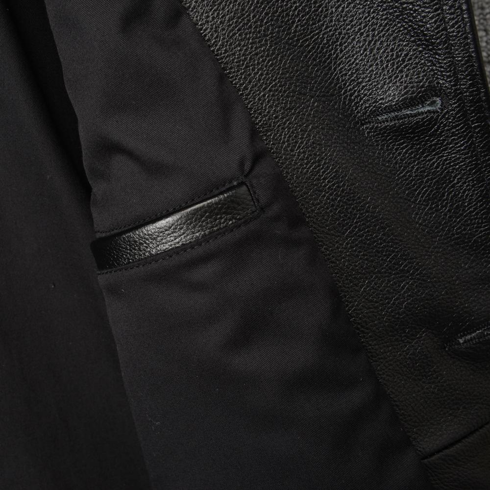 Casual Men Jacket Genuine Cow Leather Coat Black Real Cowhide Coat Slim Fit Spring Autumn
