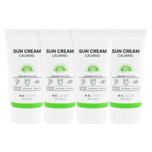 [BELOVE] (4ea) BELOVE Calming Sunscreen 50ml SPF50+ PA++++ / Gentle, non-irritating UV protection Cica Sunblock_631839