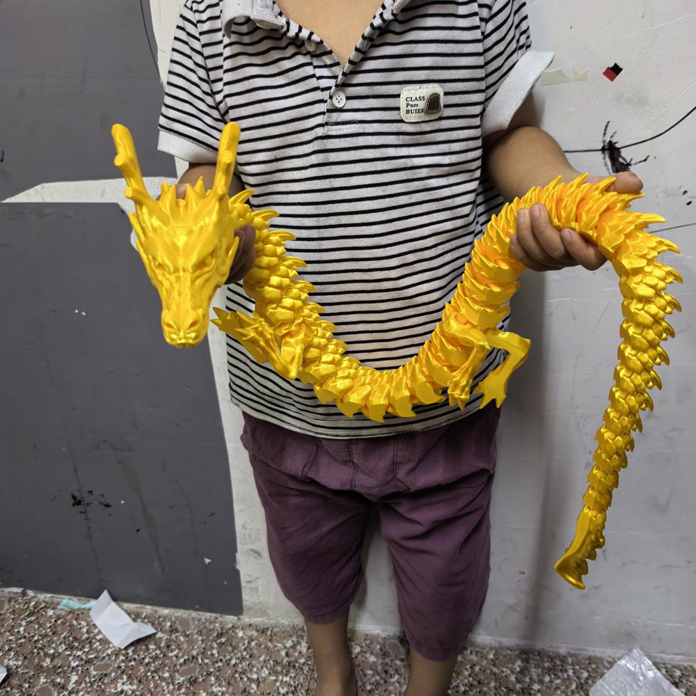 30CM 90cm 3D Printed Conjoined Dragon Ornaments Joints Can Move Creative Dragon Plants Rockery Fish Tank Landscaping Decoration