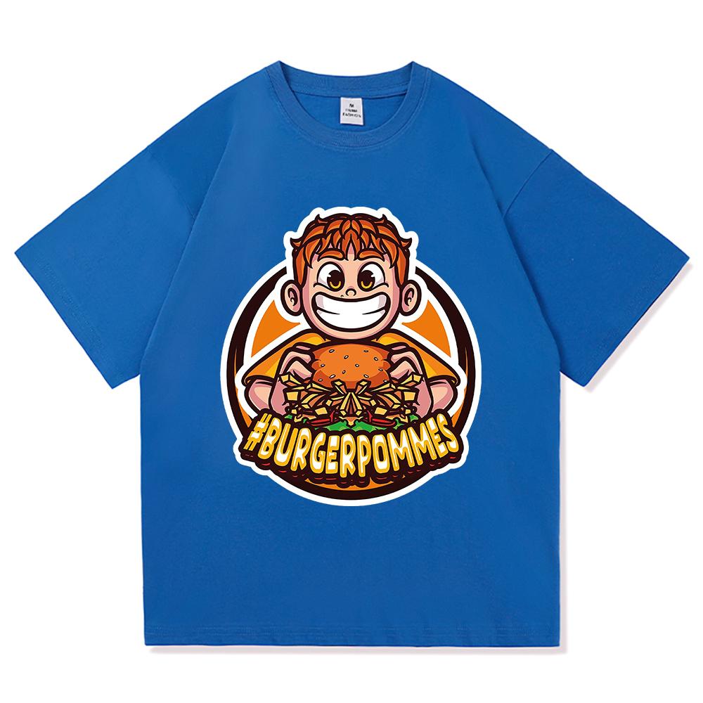 Burgerpommes 2 Tričko Móda Muži Harajuku Estetické Roztomilé Icrimax Tričko Unisex Vysoce Kvalitní Kreslené Ležérní Bavlněná Trička