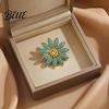 Brooch Pin Alloy Pin Round Sunflower Shape Lapel Badge Versatile