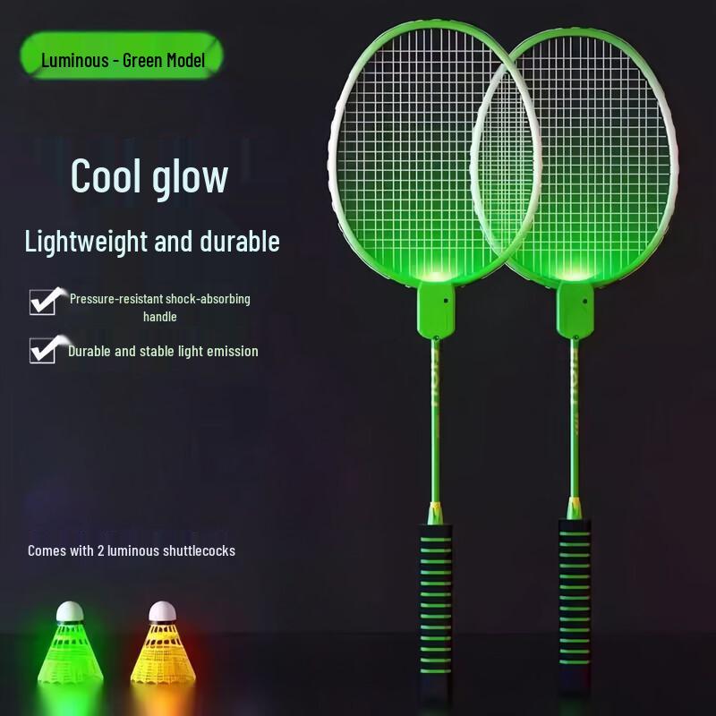 WEZHO Luminous Badminton Racket Set