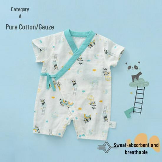 2-Piece Newborn Modal Half-Sleeve Anti-Spill Vest Set for Outdoors