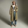 Chuyu Women's 90% White Duck Down Winter Coat with Fox Fur Collar