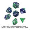7 Stuks Polyhedrale Dobbelstenen Ronde Hoeken Acryl Dubbele Kleuren voor Bordspellen Feestartikelen