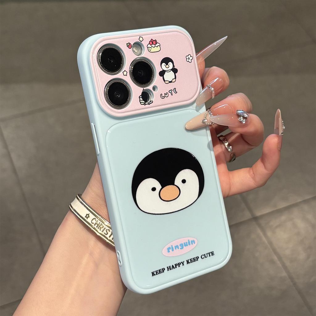 Contrasting Color Animal Avatar Is Suitable for Apple Promax Mobile Phone Case Girl High Value/large Window/