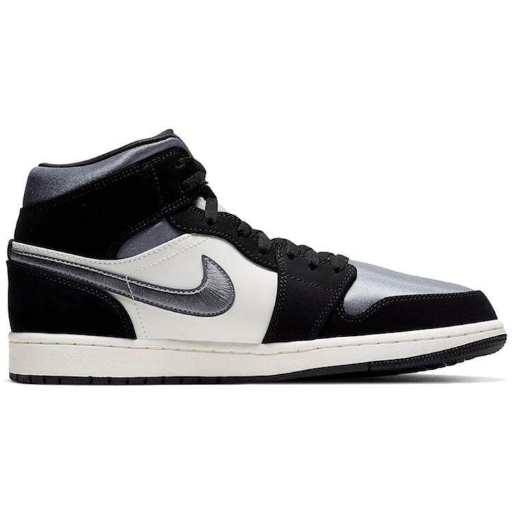 New Jordan 1 Mid 'Satin Grey Toe' 852542-011